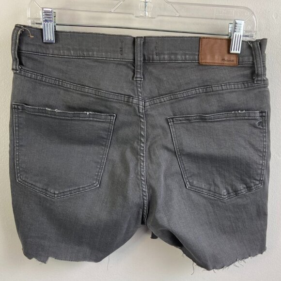 Madewell Gray Hand Cut High Riser Denim Shorts - Picture 2 of 8